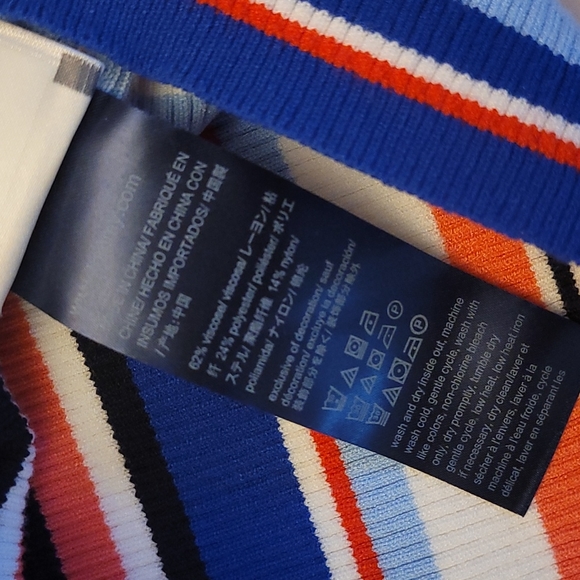 NWOT Tommy Hilfiger Long Sleeve Bold Ribbed Striped Sweater Dress - Picture 8 of 11